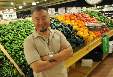 Harold Shinn at his family’s Buford Highway Farmers Market.