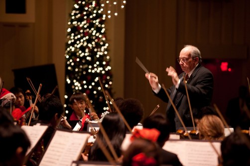 Jere Flint conducting at Christmas. Photo credit Erik Dixon.